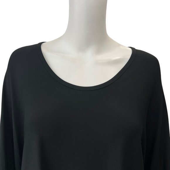 $695 Shamask Mercerized Cotton Jersey Spiral Long Sleeve Tunic Top size 2 - Picture 2 of 7